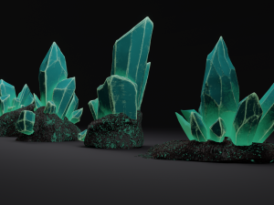 Mineral Crystal set 3D Модель