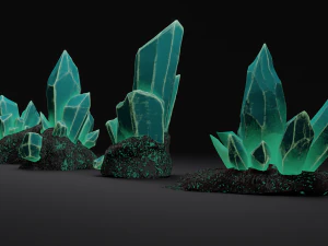 Mineral Crystal set 3D Model
