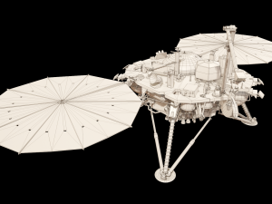 InSight NASA Mars Lander 3D Model