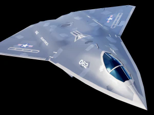 Sixth-Generation Fighter Concept 3D Model