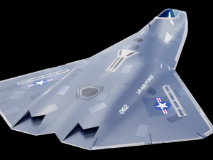 Sixth-Generation Fighter Concept Model 3D