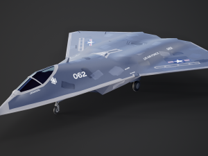 Sixth-Generation Fighter Concept Model 3D