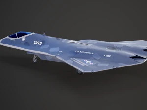 Sixth-Generation Fighter Concept 3D Model
