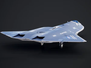 Sixth-Generation Fighter Concept 3D Model
