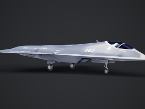 Sixth-Generation Fighter Concept Model 3D
