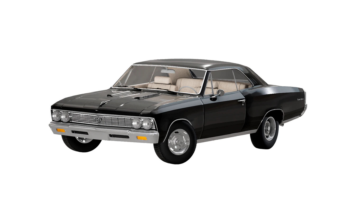 Chevrolet Impala SS 427 3D Model .c4d .max .obj .3ds .fbx .stl .blend 
