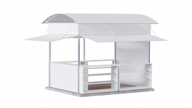 Kiosk - Outdoor Version 3D-Modell .c4d .max .obj .3ds .fbx .stl .blend 