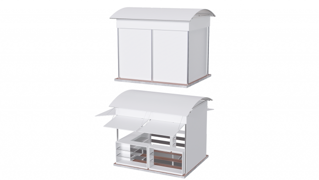 Kiosk Modelo 3D .c4d .max .obj .3ds .fbx .stl .blend 