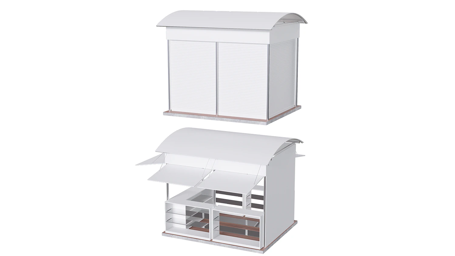 Kiosk 3D Model .c4d .max .obj .3ds .fbx .stl .blend 