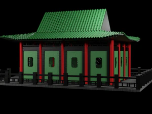 Tea Room chinese house 3D Model