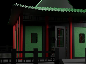 Tea Room chinese house 3D Model
