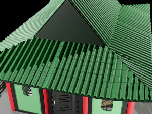 Tea Room chinese house 3D Model