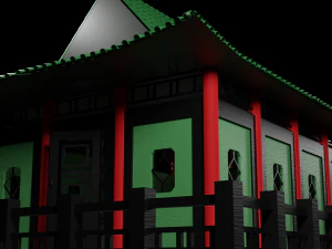 Tea Room chinese house 3D Model