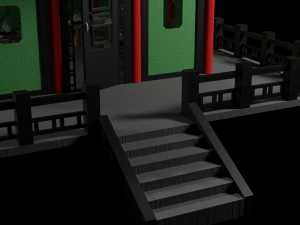 Tea Room chinese house 3D Model