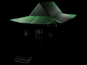 Tea Room chinese house 3D Model
