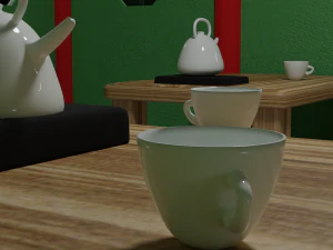 Tea Room chinese house 3D Model