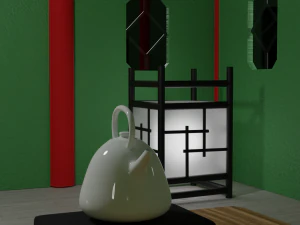 Tea Room chinese house 3D Model