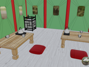 Tea Room chinese house 3Dモデル