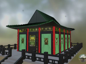 Tea Room chinese house 3D Model
