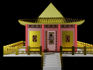 Tea Room chinese house 3D Model