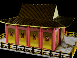 Tea Room chinese house 3D Model