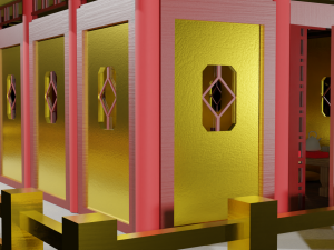 Tea Room chinese house 3D Model