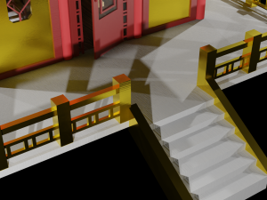 Tea Room chinese house 3D Model