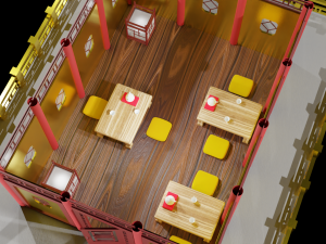 Tea Room chinese house 3D Model