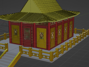 Tea Room chinese house 3D Model