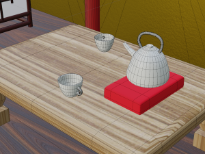 Tea Room chinese house 3D Model