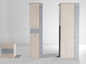 Decorative cabinets 3 in 1 Super pack 3D Model