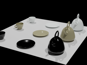 A set of dishes 3D 모델