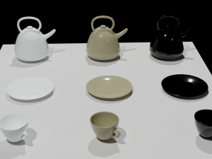 A set of dishes 3D 모델