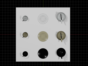A set of dishes 3D 모델