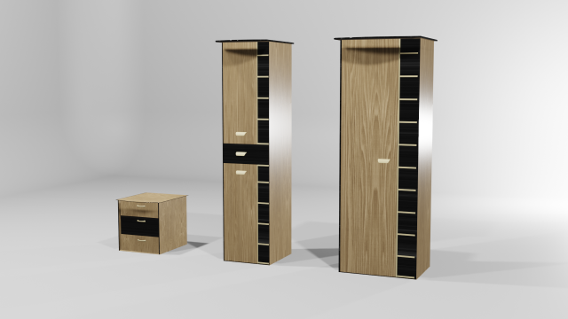 Decorative cabinets 3 in 1 Super pack Model 3D .c4d .max .obj .3ds .fbx .stl .blend 