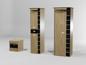 Decorative cabinets 3 in 1 Super pack 3D Model