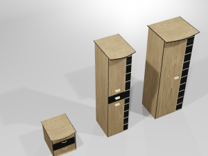 Decorative cabinets 3 in 1 Super pack Model 3D