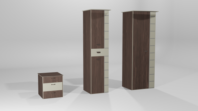 Decorative cabinets 3 in 1 Super pack Modelo 3D .c4d .max .obj .3ds .fbx .stl .blend 