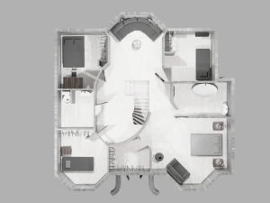 Two-storey house 3D Model