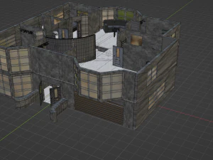 Two-storey house 3D Model