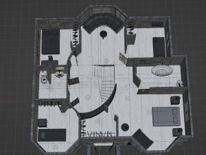 Two-storey house 3D Model