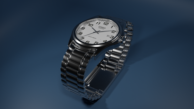 Watch Casio 3D Model .c4d .max .obj .3ds .fbx .stl .blend 