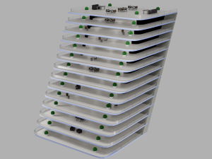Hotel multi-storey building 3D Model