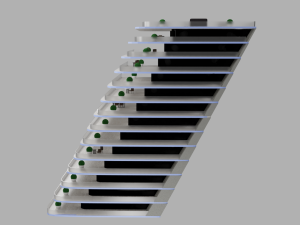 Hotel multi-storey building 3D Модель