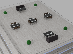 Hotel multi-storey building 3D Модель