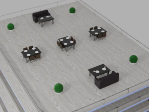 Hotel multi-storey building 3D Model