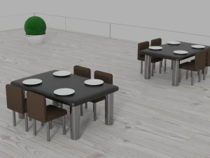 Hotel multi-storey building 3D Model