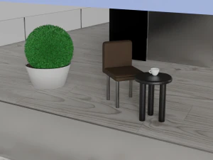 Hotel multi-storey building 3D Model