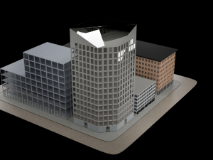 A set of skyscrapers buildings Modelo 3D