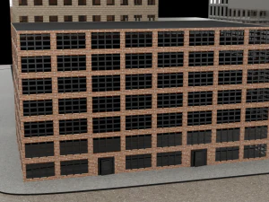 A set of skyscrapers buildings 3D Model